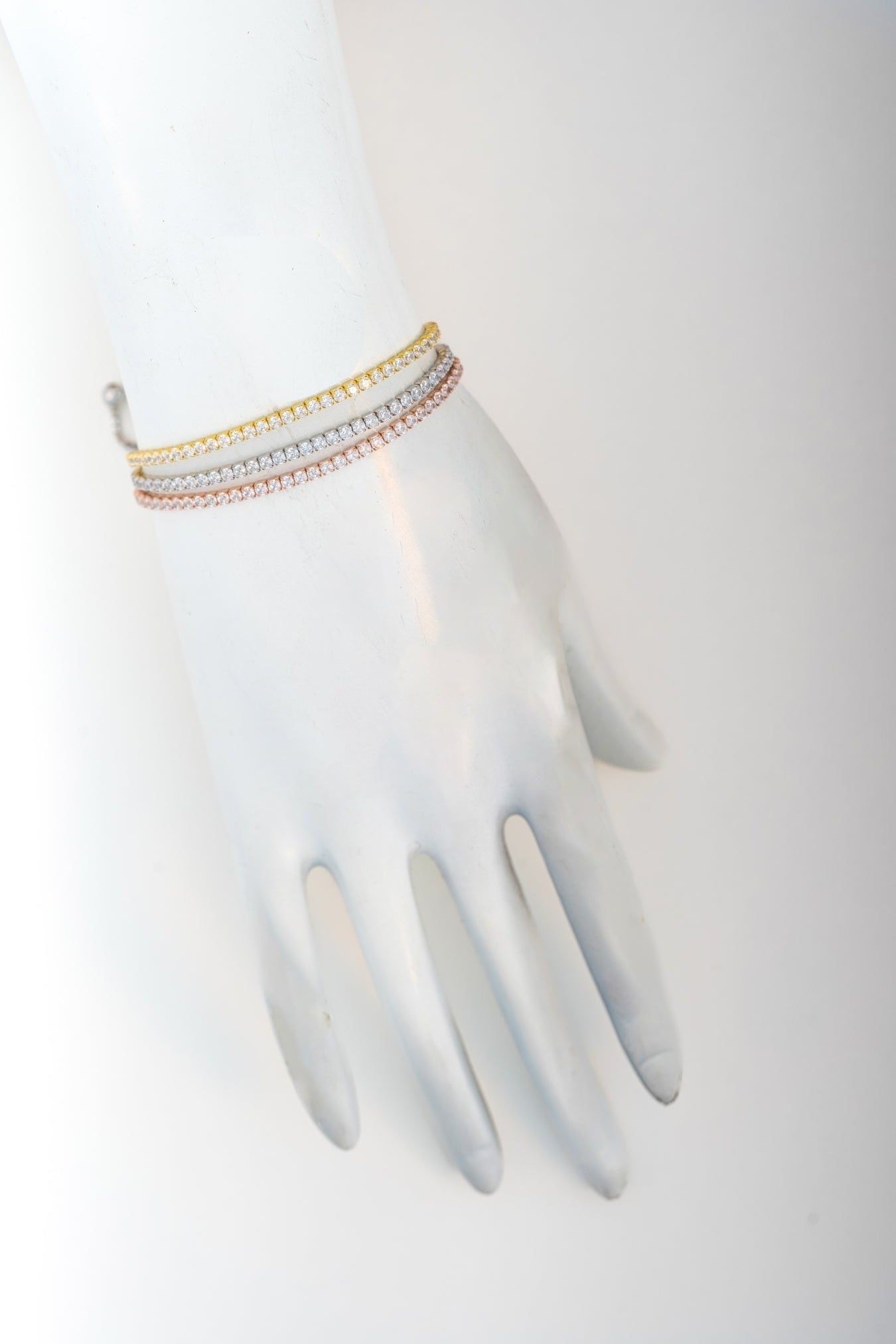 Triple-Layer Multicolor Stone Bracelet with Adjustable Clasp (Free Size)