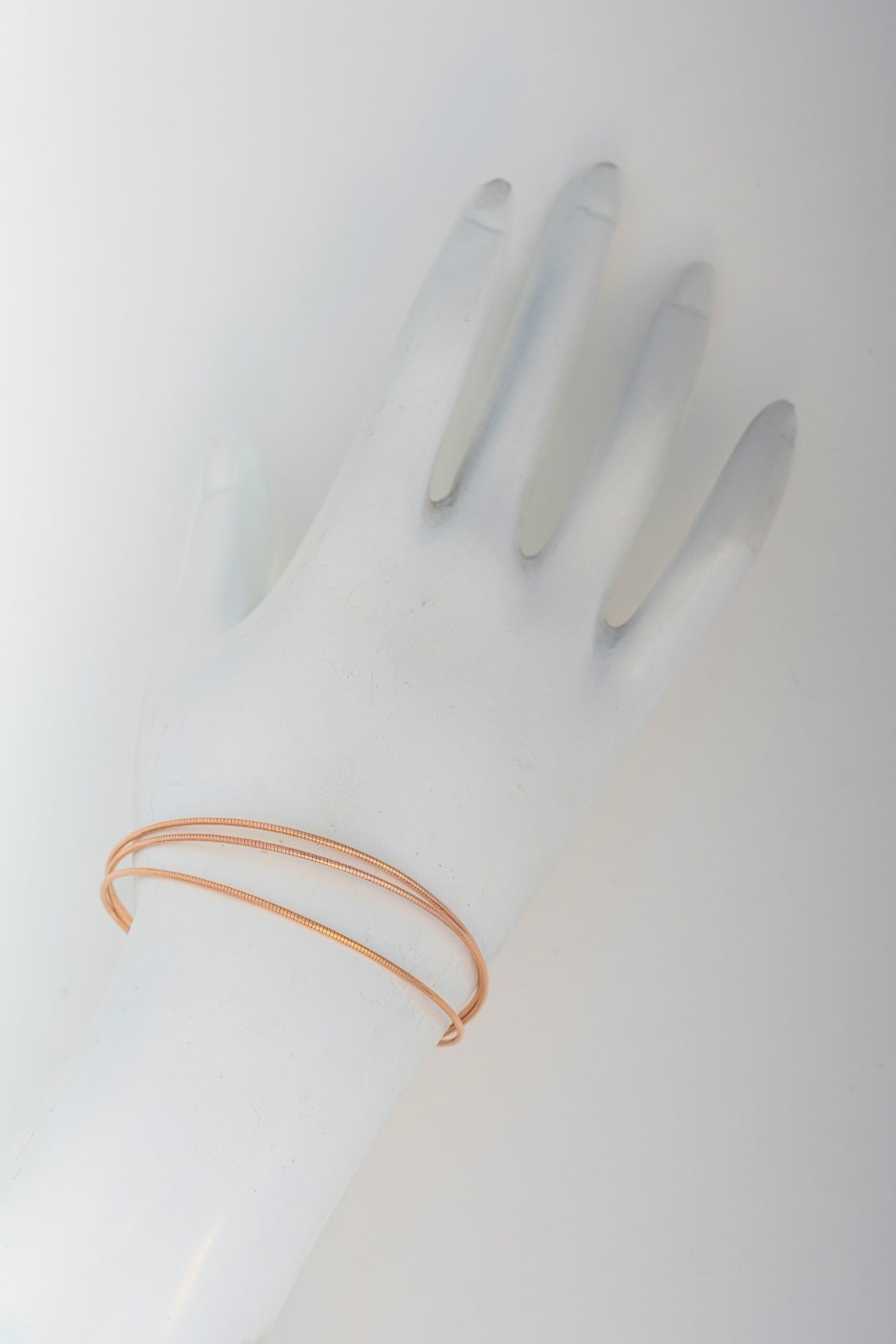 Classic Rose-Gold Plain Bangle Set (Size 2.6)