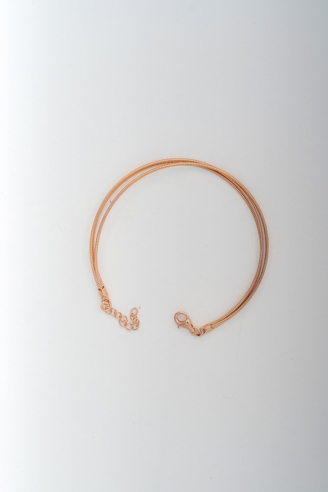 Classic Rose-Gold Plain Bangle Set (Size 2.6)