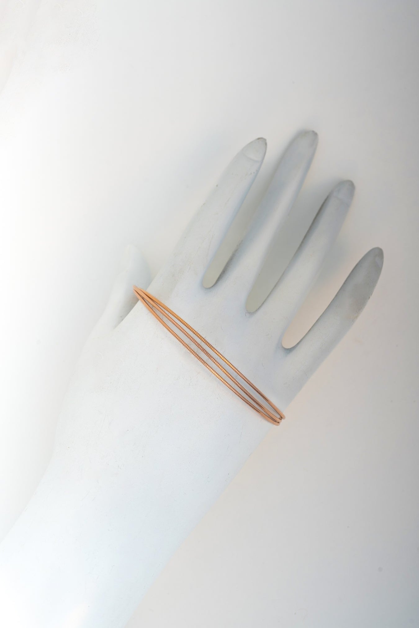 Classic Rose-Gold Plain Bangle Set (Size 2.6)