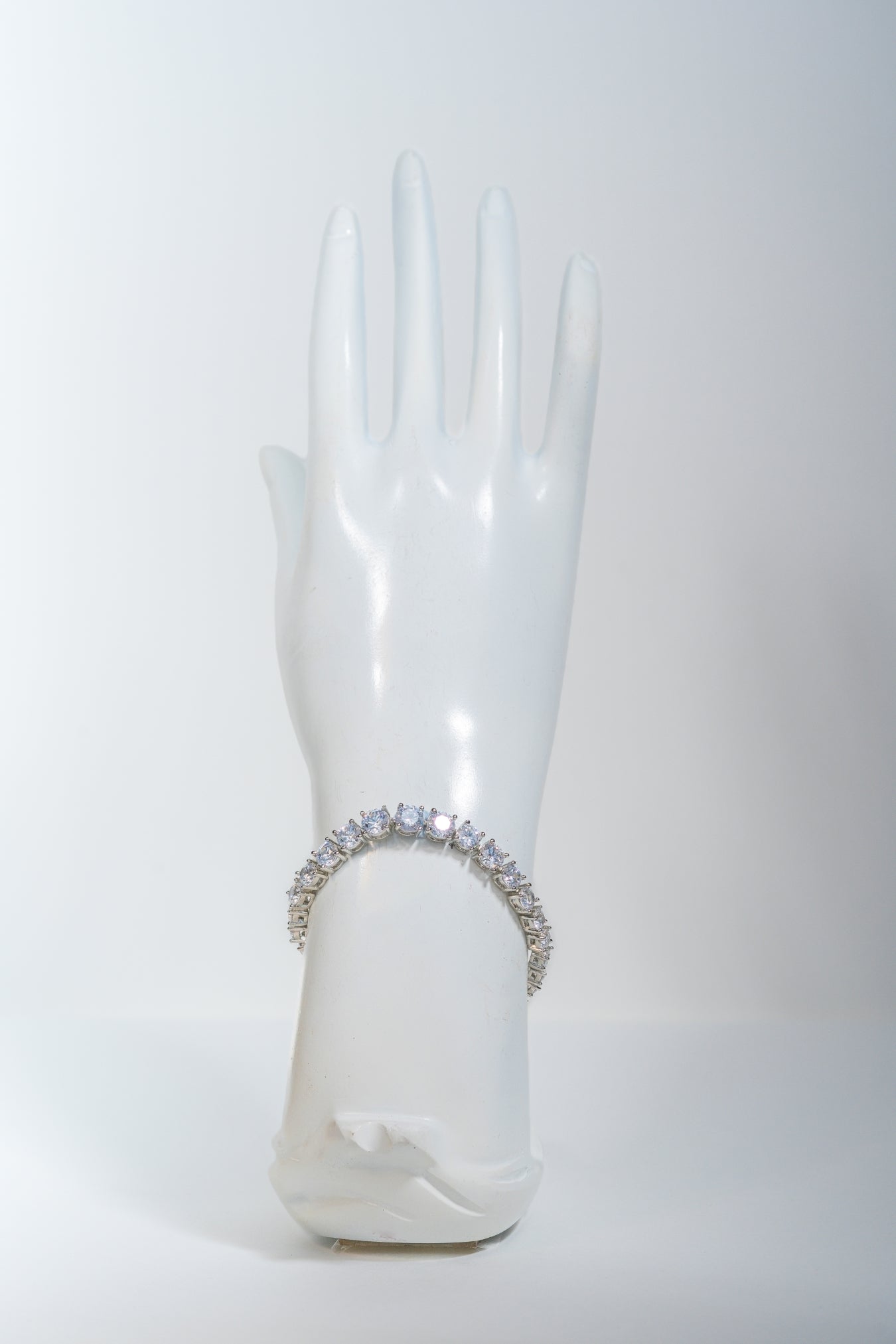 Classic Pure 925 Silver Tennis Bracelet with CZ Stones (6.5 Inch)