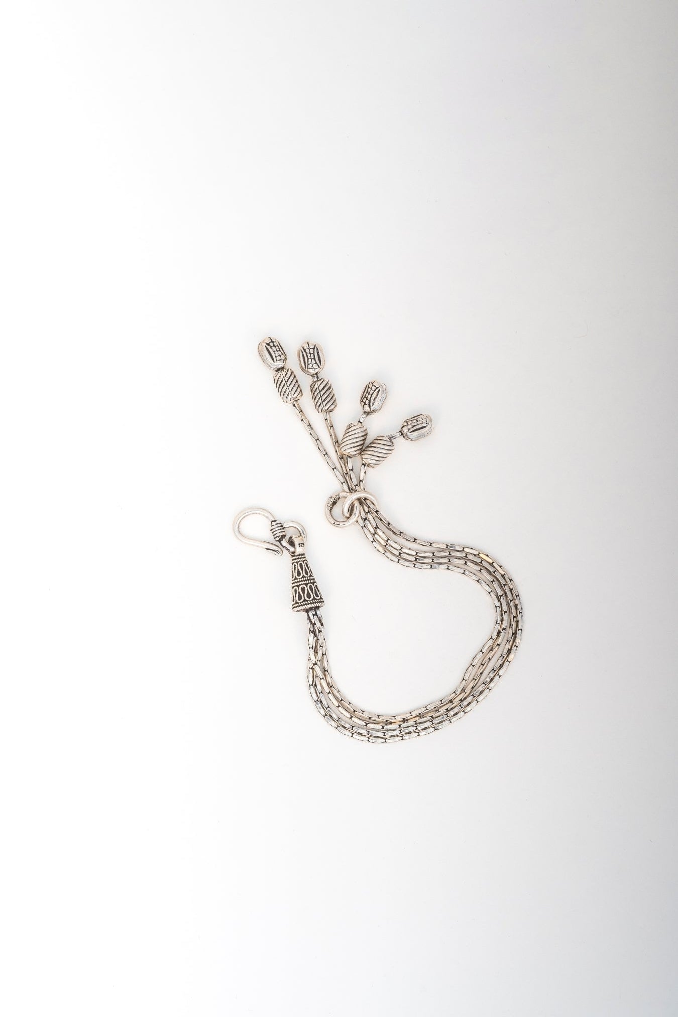 Oxidized Pure 925 Silver Multi-Chain Kada Bangle (Size 2.6)