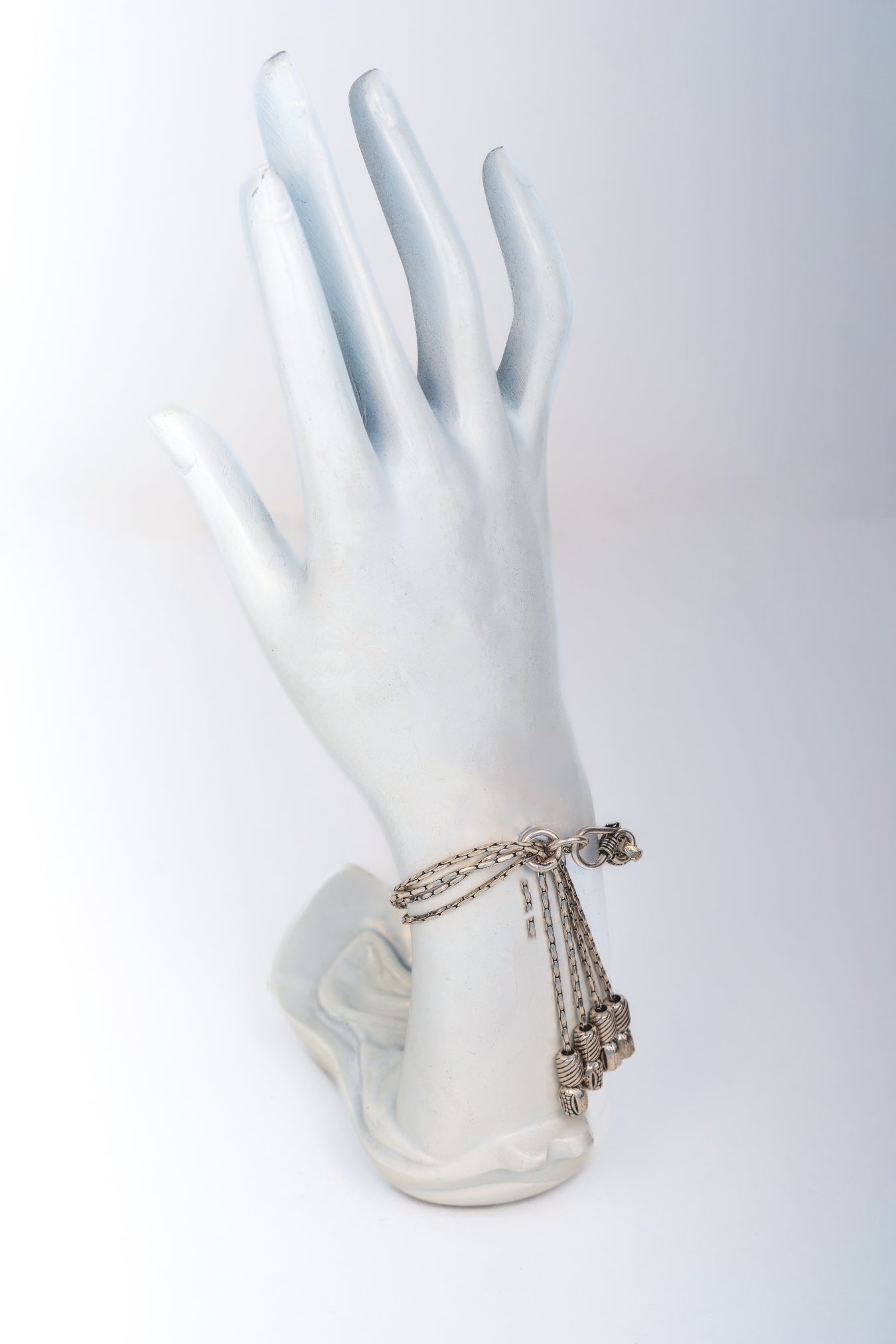 Oxidized Pure 925 Silver Multi-Chain Kada Bangle (Size 2.6)