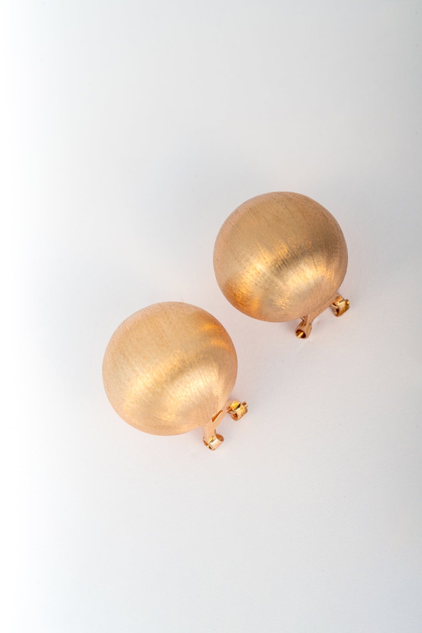 18mm Matte Gold Dome Stud Earrings