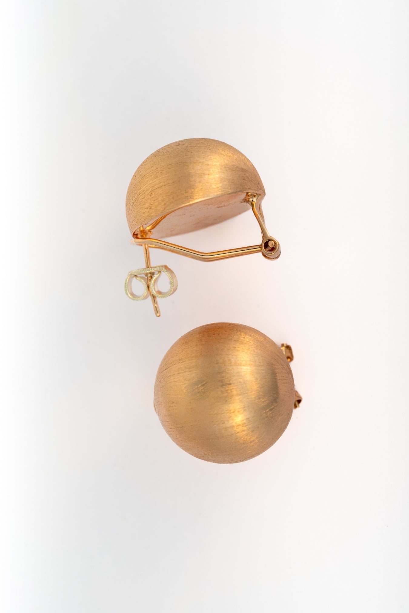 18mm Matte Gold Dome Stud Earrings