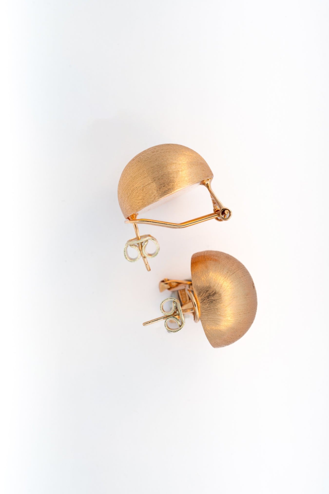 18mm Matte Gold Dome Stud Earrings