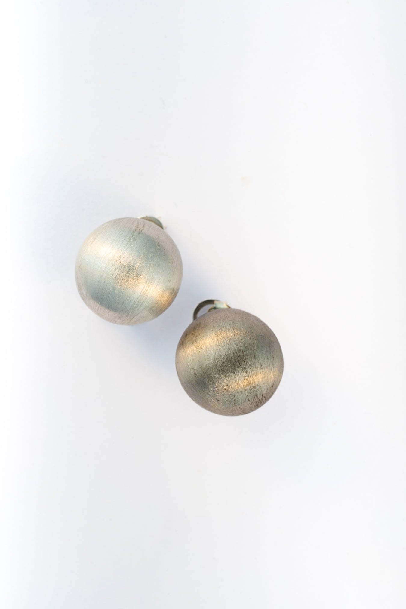 18mm Matte Pure 925 Silver Dome Clip-On Earrings