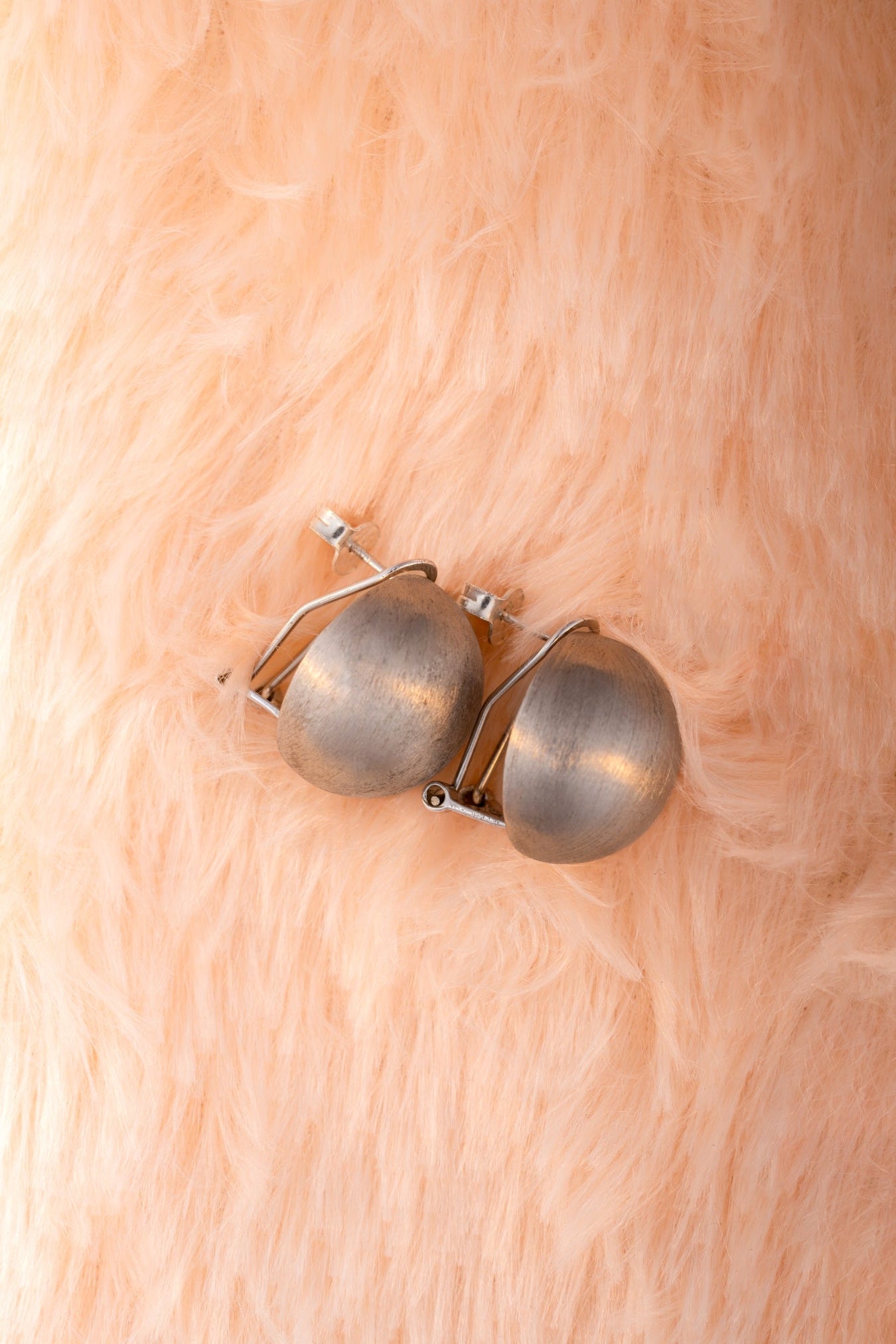18mm Matte Pure 925 Silver Dome Clip-On Earrings