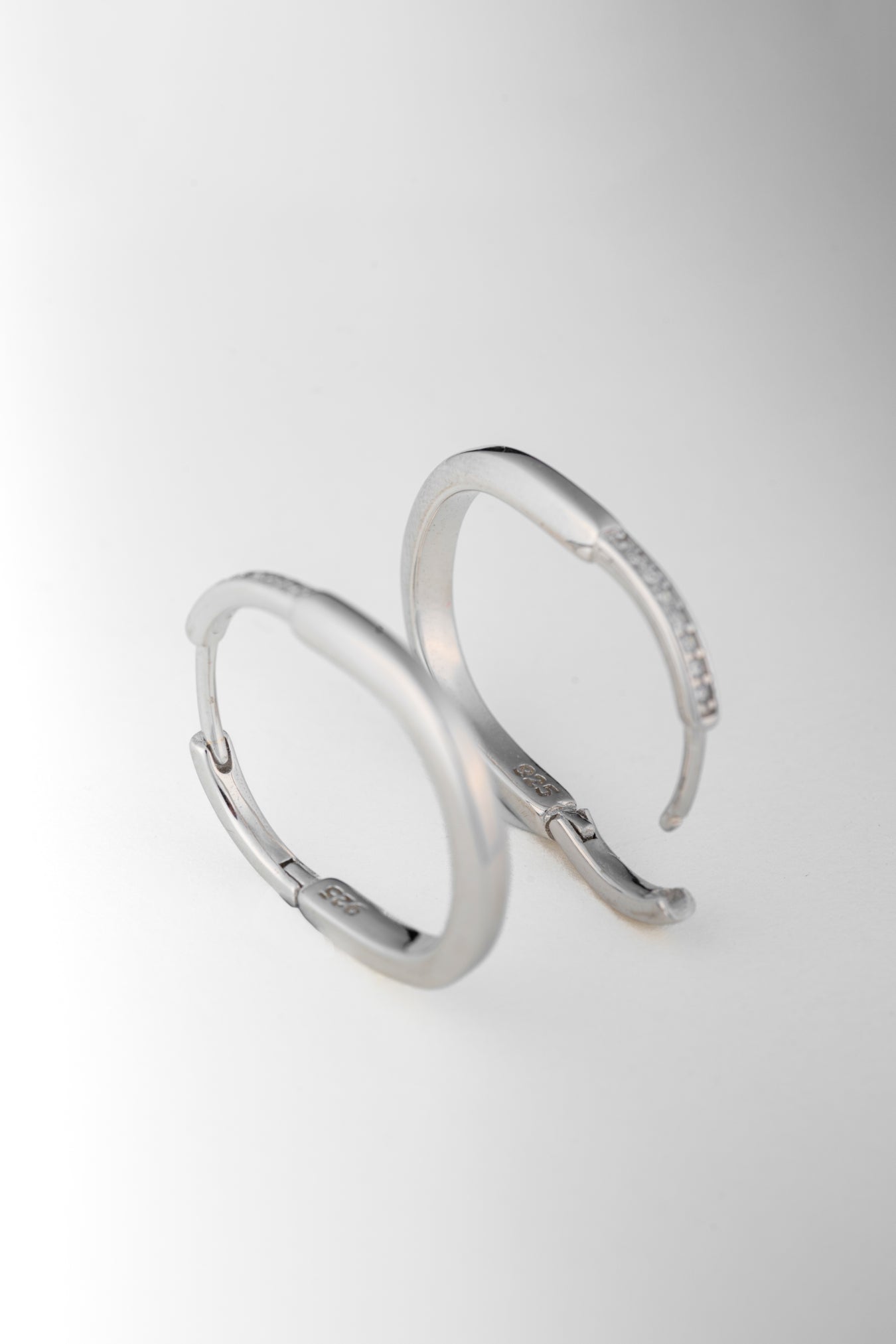 Pure 925 Silver Minimalist Square Hoop Earrings – 22x20mm