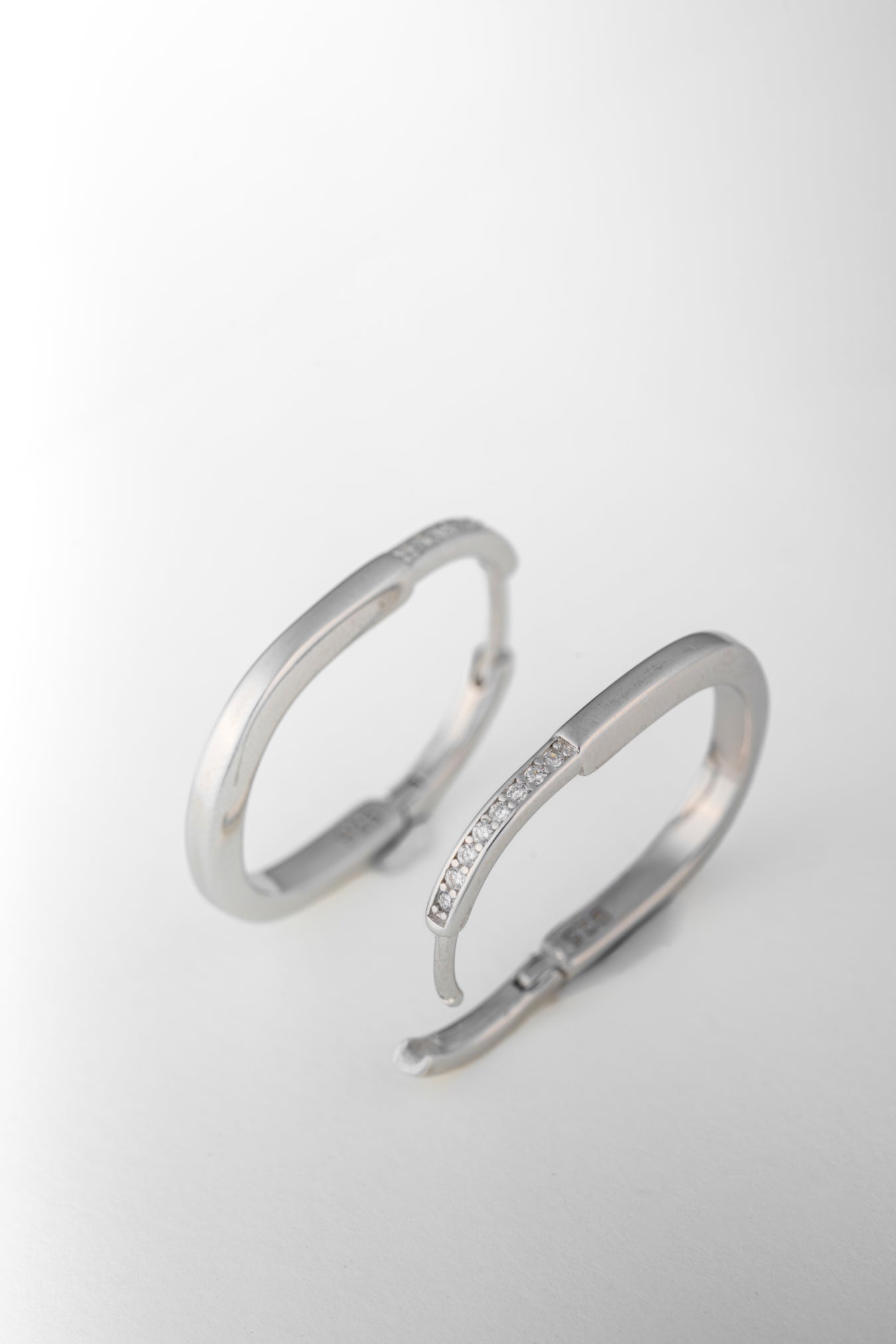 Pure 925 Silver Minimalist Square Hoop Earrings – 22x20mm