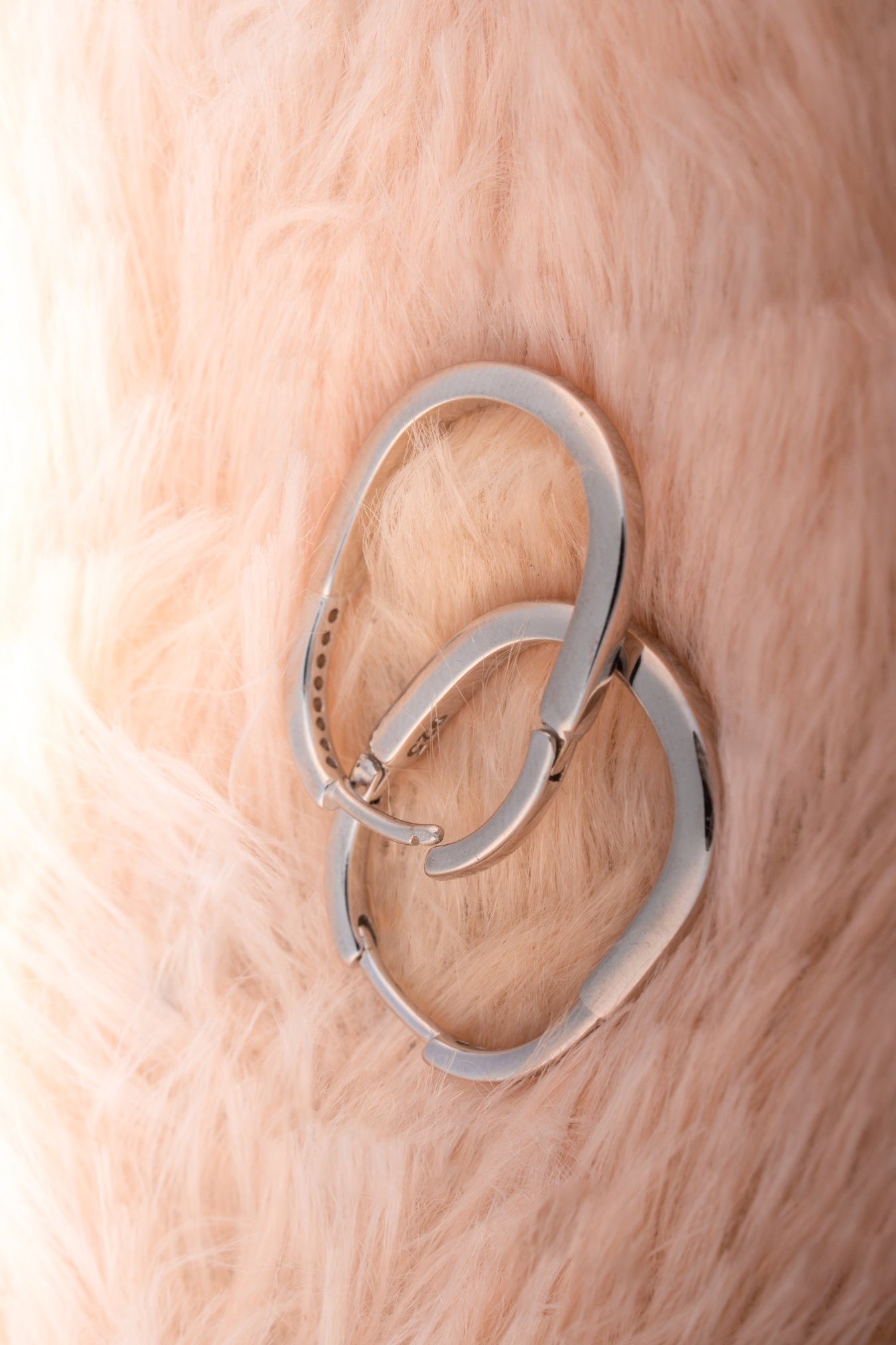 Pure 925 Silver Minimalist Square Hoop Earrings – 22x20mm