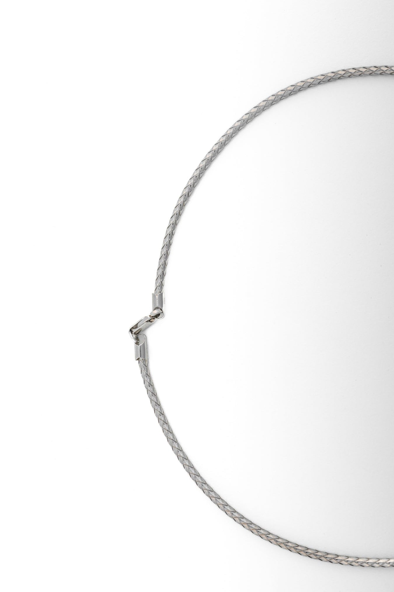 Pure 925 Silver Braided Chain Necklace – 18 Inch