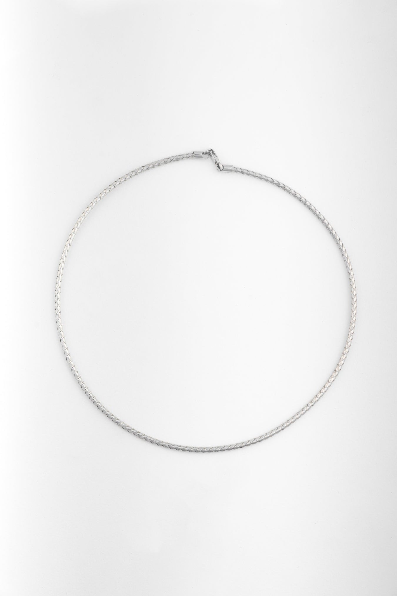 Pure 925 Silver Braided Chain Necklace – 18 Inch