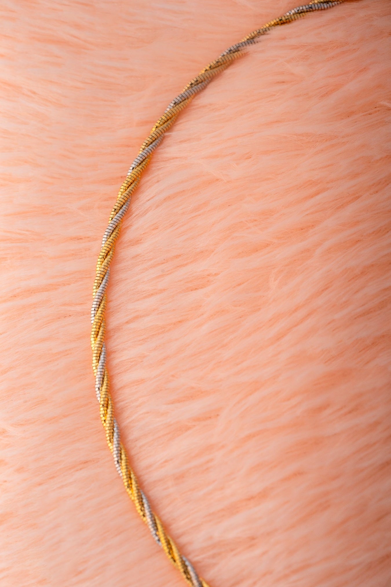 Gold & Pure 925 Silver Twisted Rope Chain Necklace – 18 Inch
