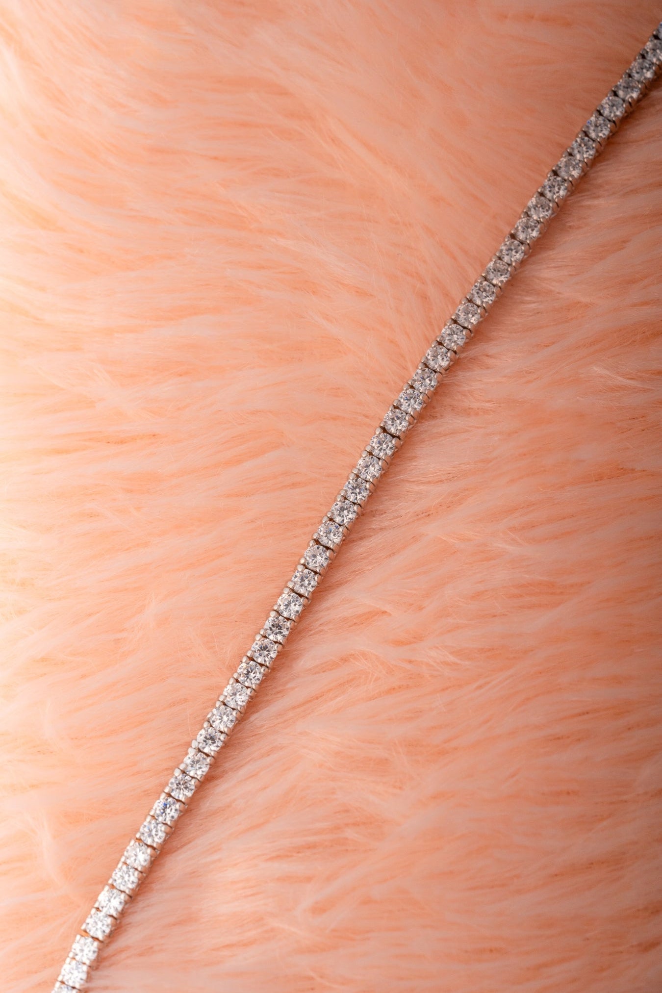 Pure 925 Silver Classic Moissanite Tennis Necklace – 18 Inch