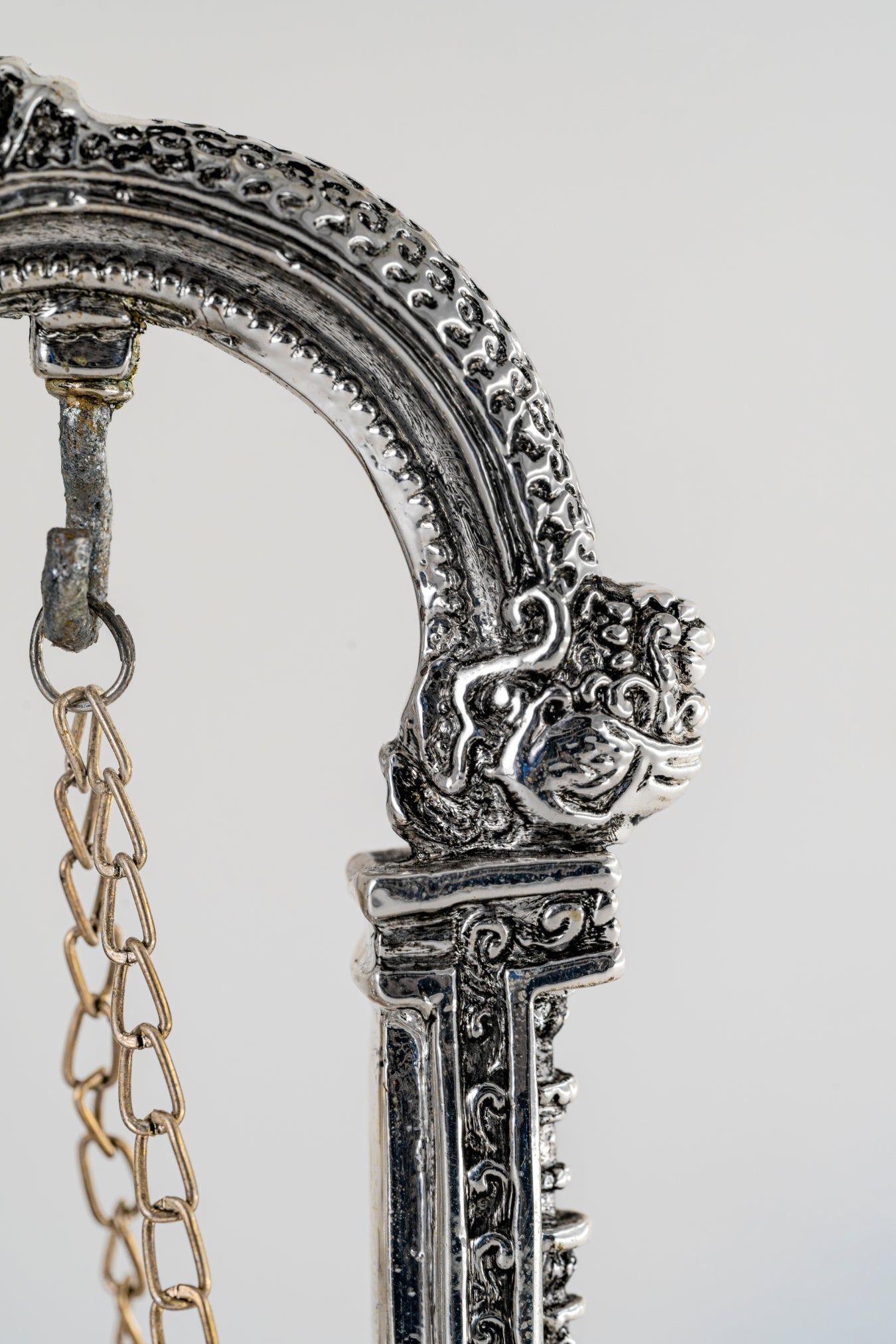 Silver-Foiled Decorative Miniature Swing (Jhula) – 9in × 8in