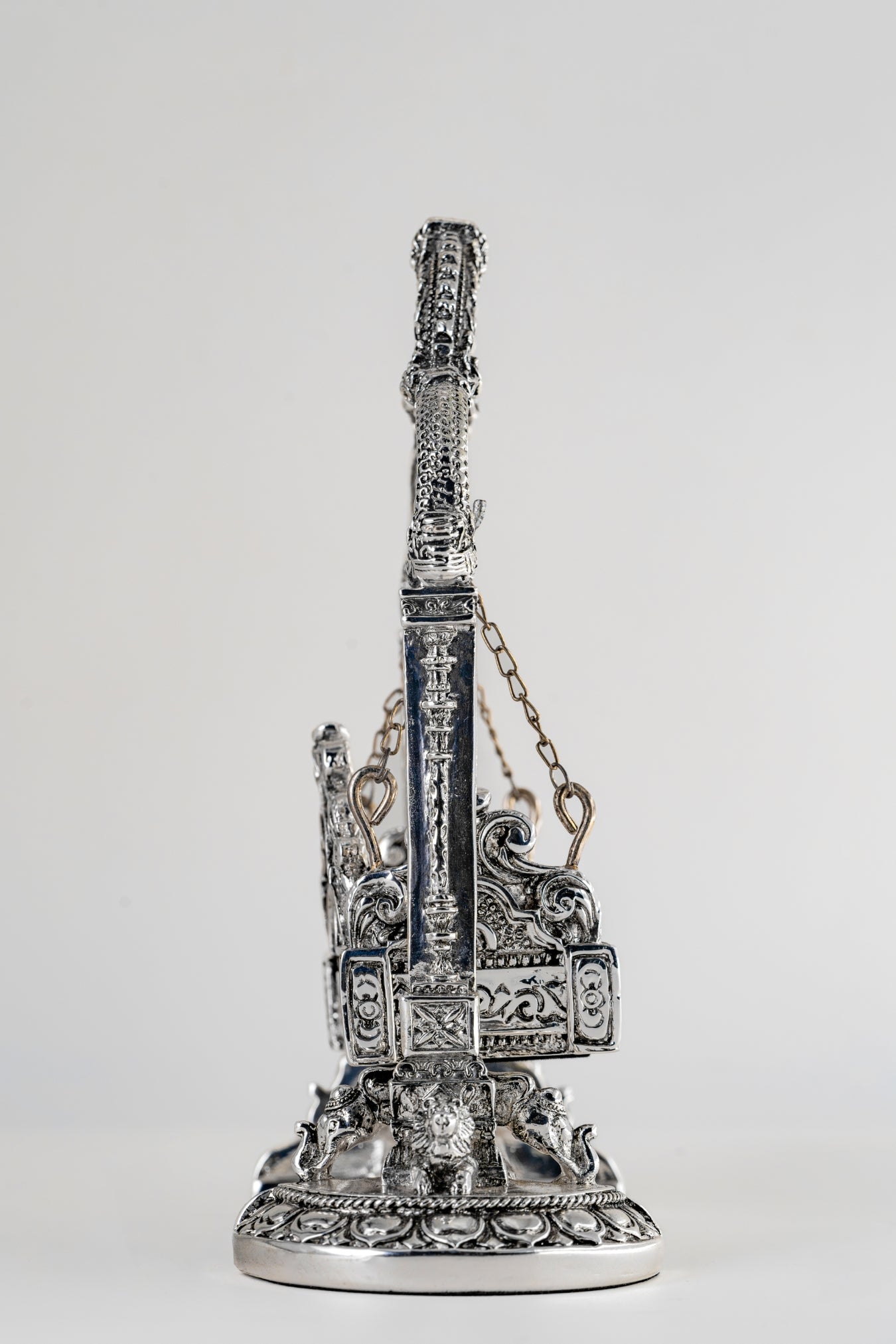 Silver-Foiled Decorative Miniature Swing (Jhula) – 9in × 8in