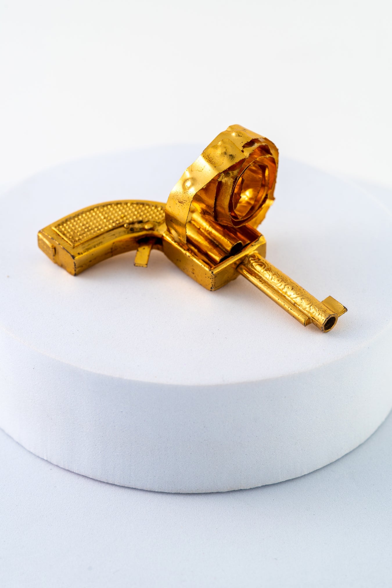 Pure 925 Silver with Gold foiled Miniature Toy Gun – Roll Cap Style