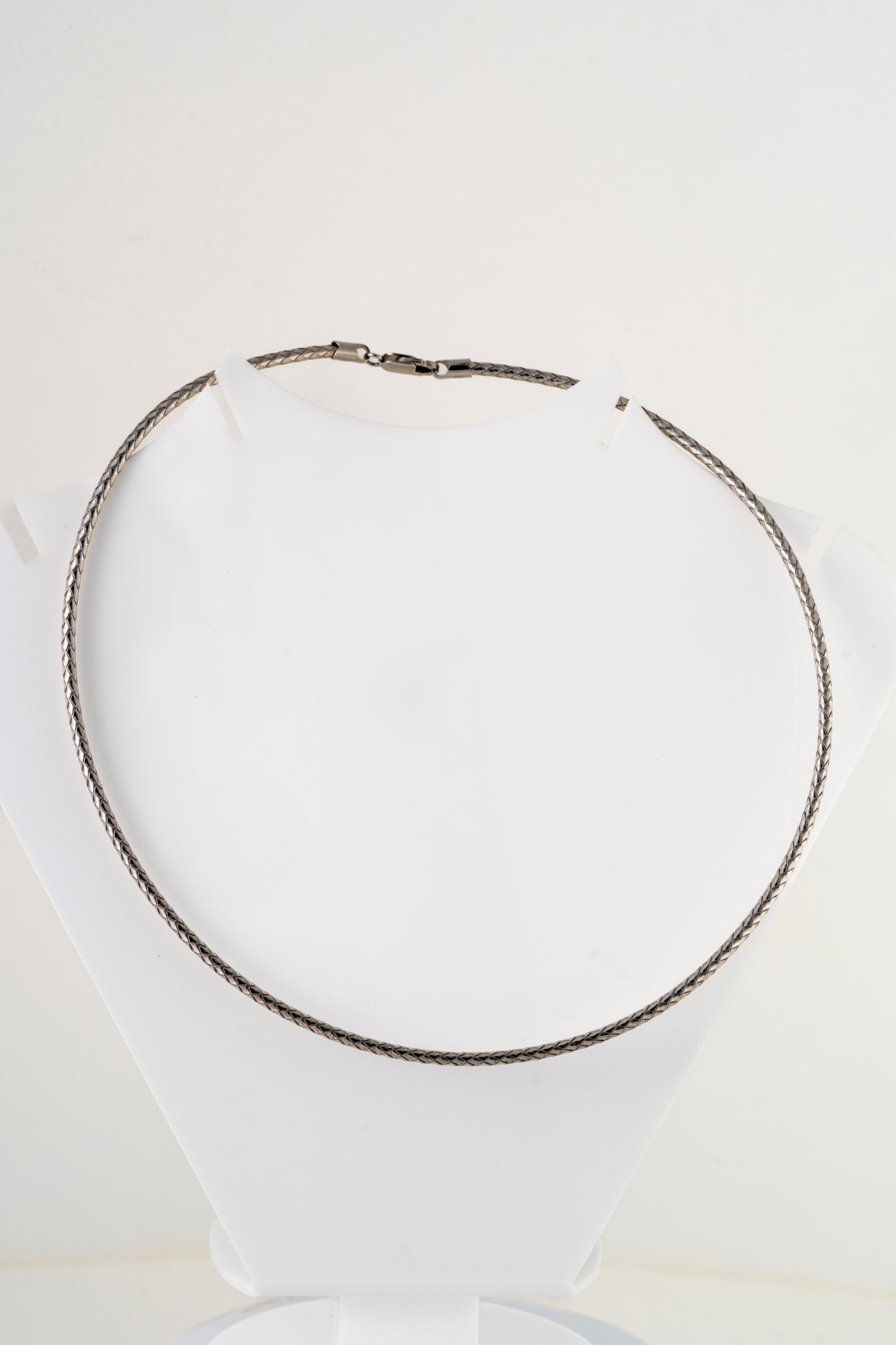 Pure 925 Silver Braided Chain Necklace – 18 Inch