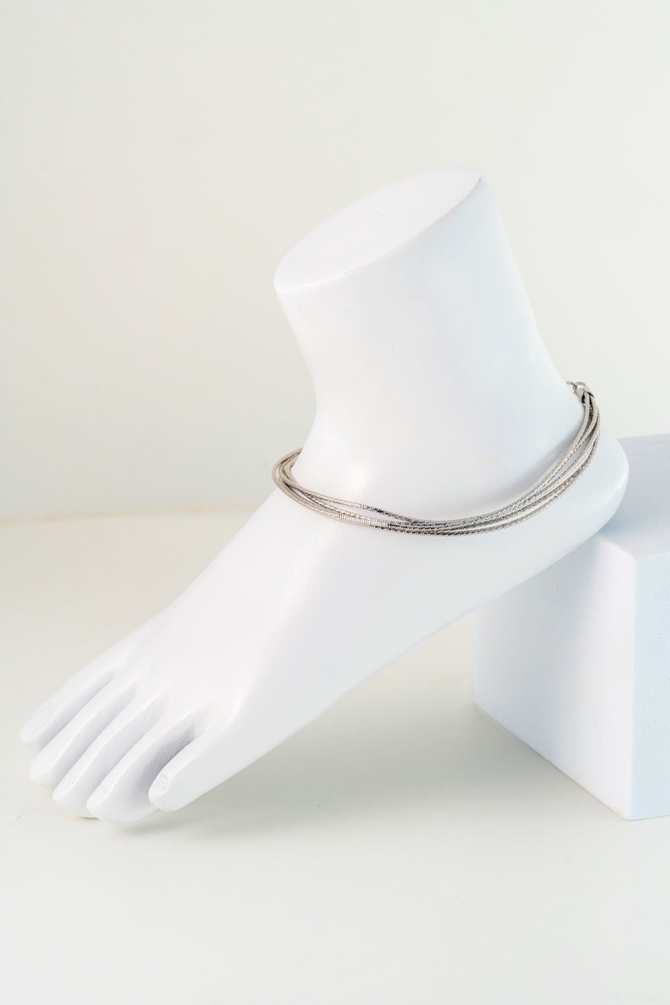 Elegant Pure 925 Silver Multi-Strand Anklet (10 Inch)