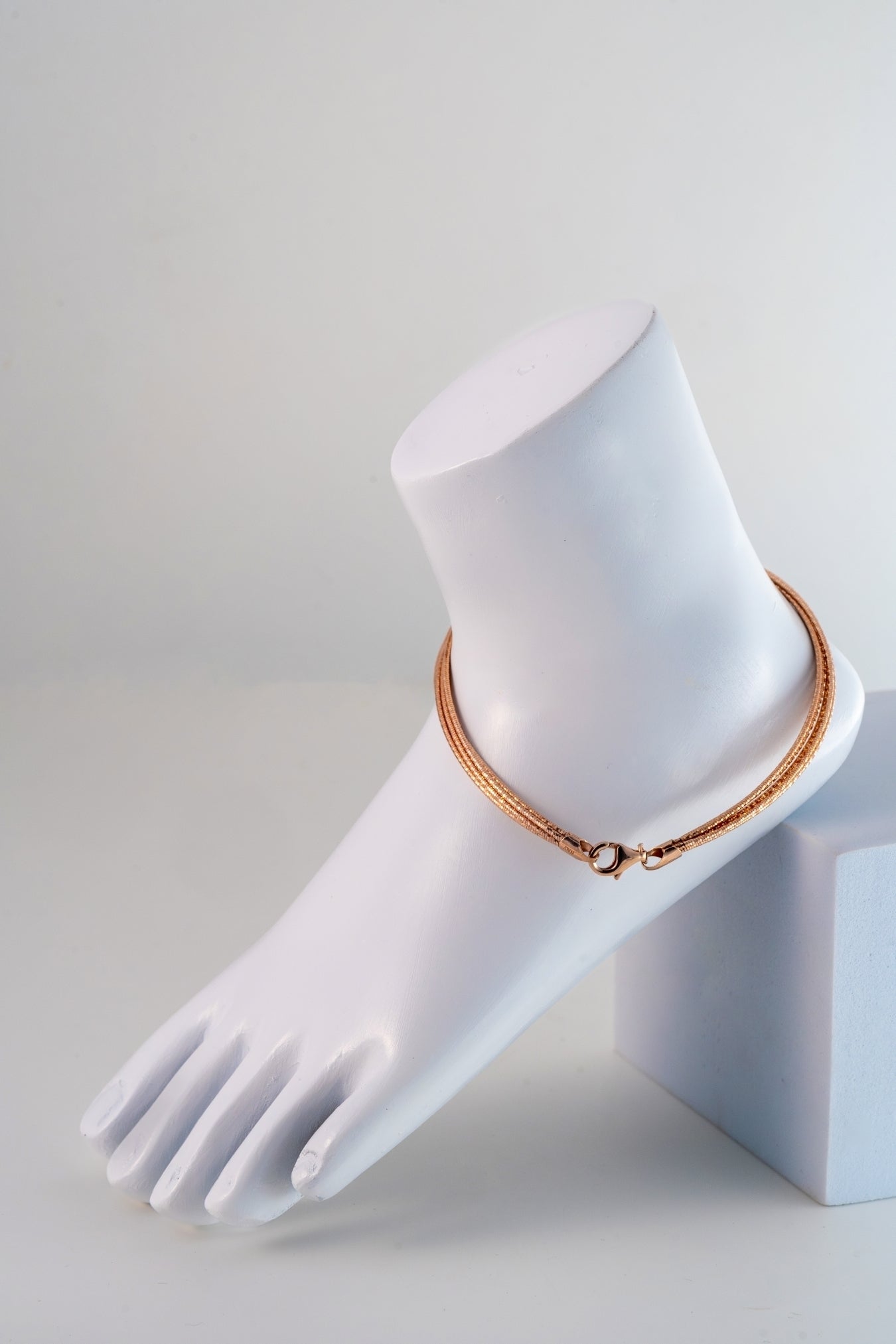 Chic Rose-Gold Multi-Strand Anklet (10 Inch)