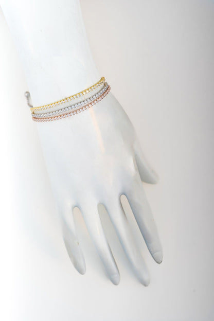 Triple-Layer Multicolor Stone Bracelet with Adjustable Clasp (Free Size)