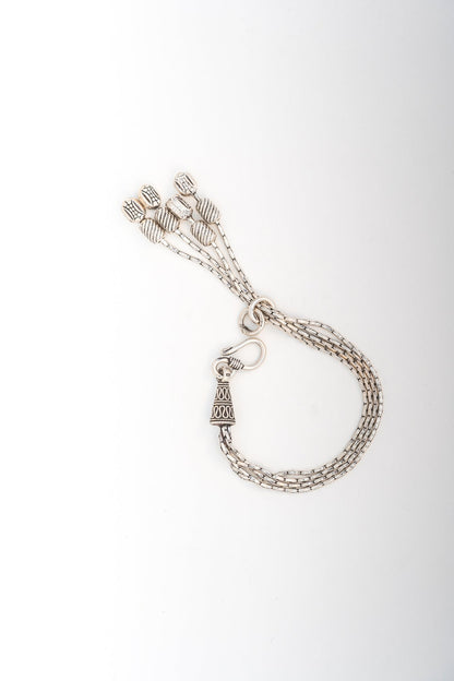 Oxidized Pure 925 Silver Multi-Chain Kada Bangle (Size 2.6)