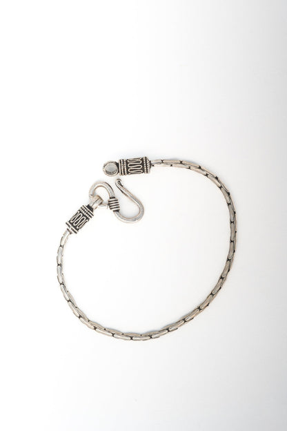 Antique Pure 925 Silver Chain Bracelet with Hook Clasp – 7 inch