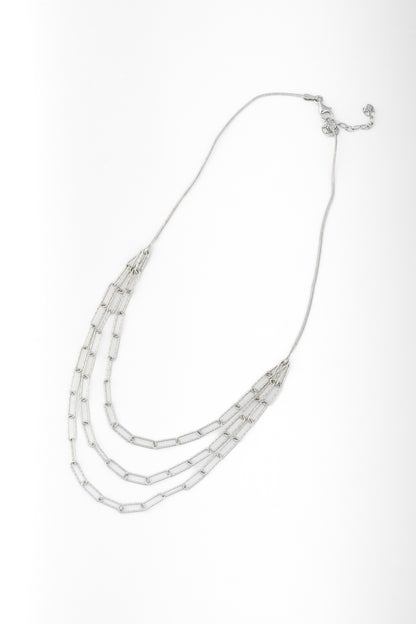 18 Inch Triple Layered Pure 925 Silver Chain Necklace
