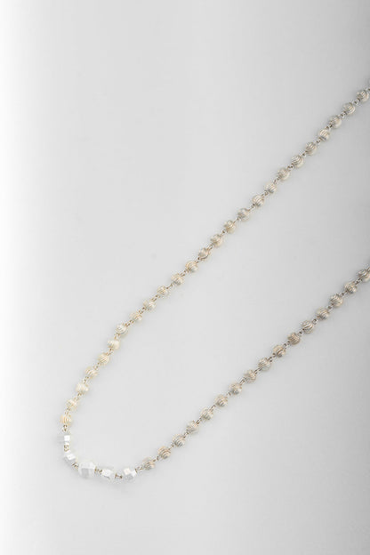 Pure 925 Silver Textured Beaded Chain Necklace – 20 Inch