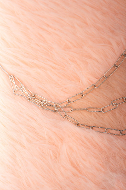 18 Inch Triple Layered Pure 925 Silver Chain Necklace