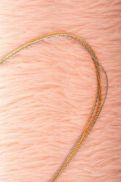 Tricolor Snake Chain Necklace – 18 Inch