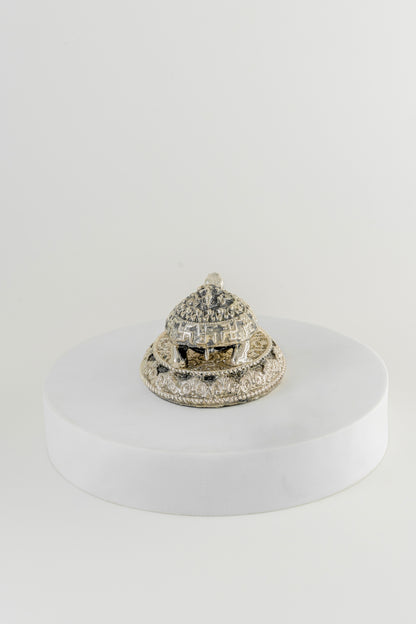 Silver-Foiled Tortoise Figurine for Home & Office Décor – 2.5in × 2.5in