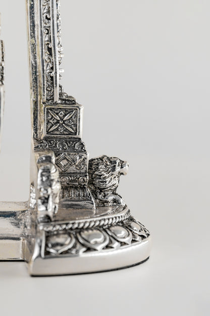 Silver-Foiled Decorative Miniature Swing (Jhula) – 9in × 8in