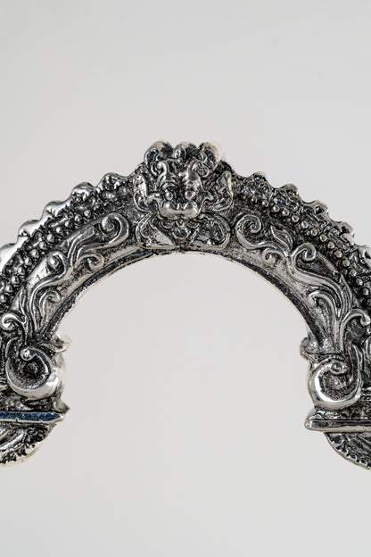 Silver-Foiled Decorative Miniature Swing (Jhula) – 9in × 8in