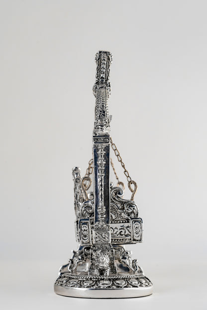 Silver-Foiled Decorative Miniature Swing (Jhula) – 9in × 8in