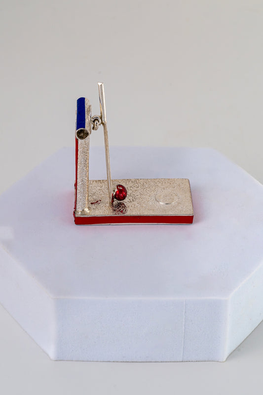 Handcrafted Pure 925 Silver Miniature Cricket Wicket Showpiece – 2 x 1.75 x 1.75 Inch