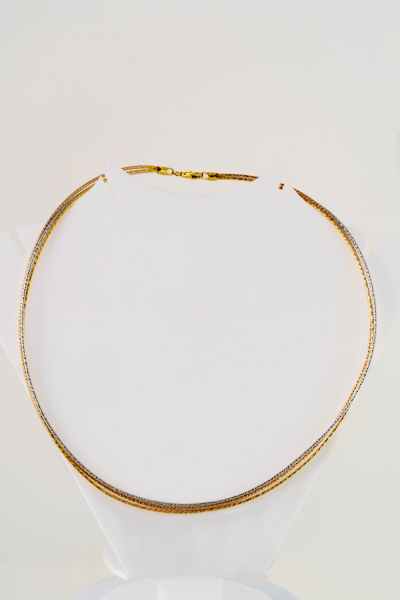 Tricolor Snake Chain Necklace – 18 Inch