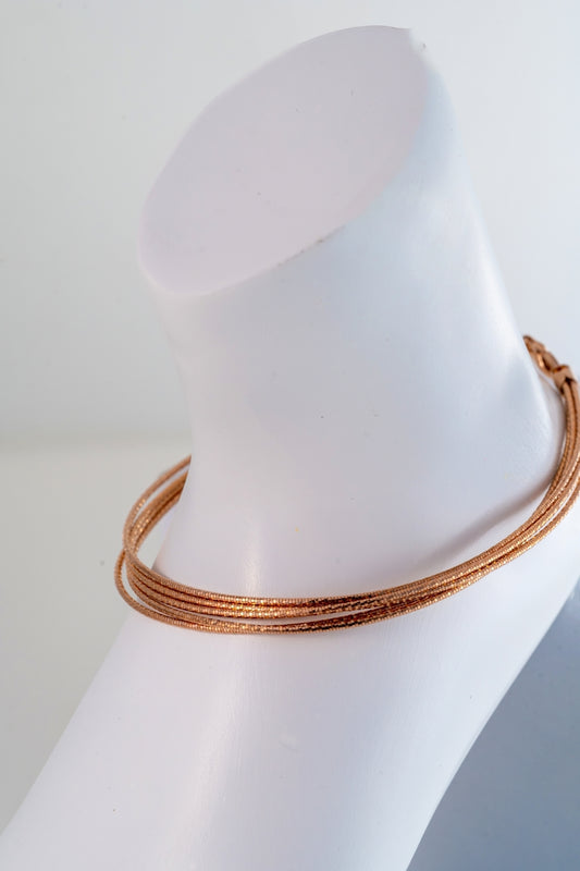 Chic Rose-Gold Multi-Strand Anklet (10 Inch)