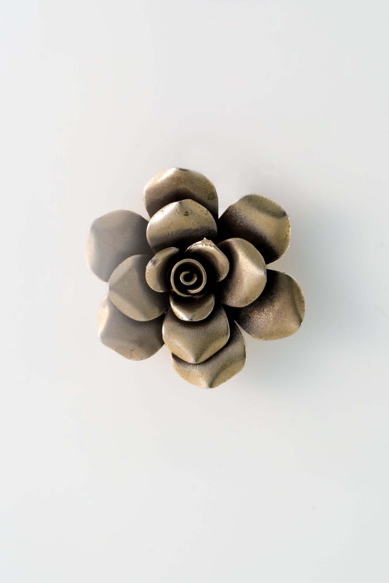 Pure 925 Silver Vintage Rose Flower Brooch – 37mm x 37mm